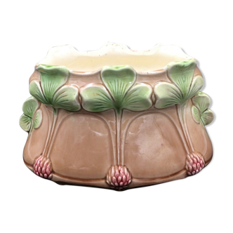 Gardener old art nouveau earthenware slurry decorated with clover n° 272