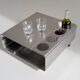 Coffee table/bar in stainless steel, France 1970