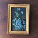 Petit cadre tableau bouquet de myosotis