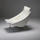 White Vinyl Lounge chair 1950s