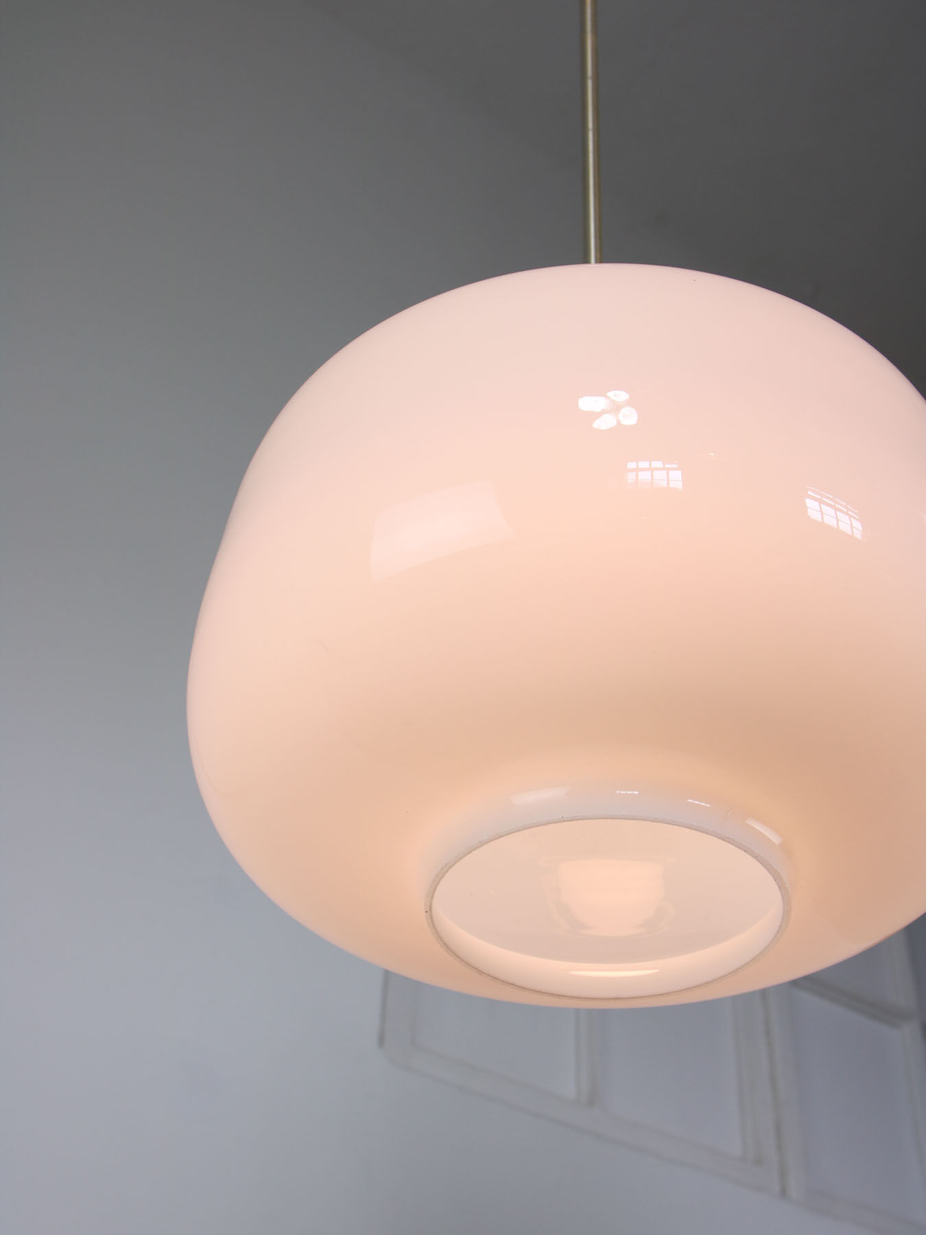 Mid-century Opaline Pendant Lamp