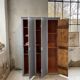 Blue patinated workshop furniture locker room