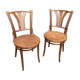 Lot de 2 chaises bistrot en bois courbé