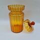 Large fluted blown glass jar
