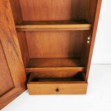 Minimalist teak wall cabinet, Denmark, 1960s