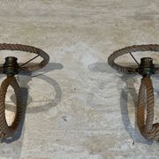 Paire d'appliques en corde d'Audoux Minet