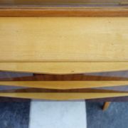 Highboard in two-tone wood with showcase part 1960s by Jitona Czech republic