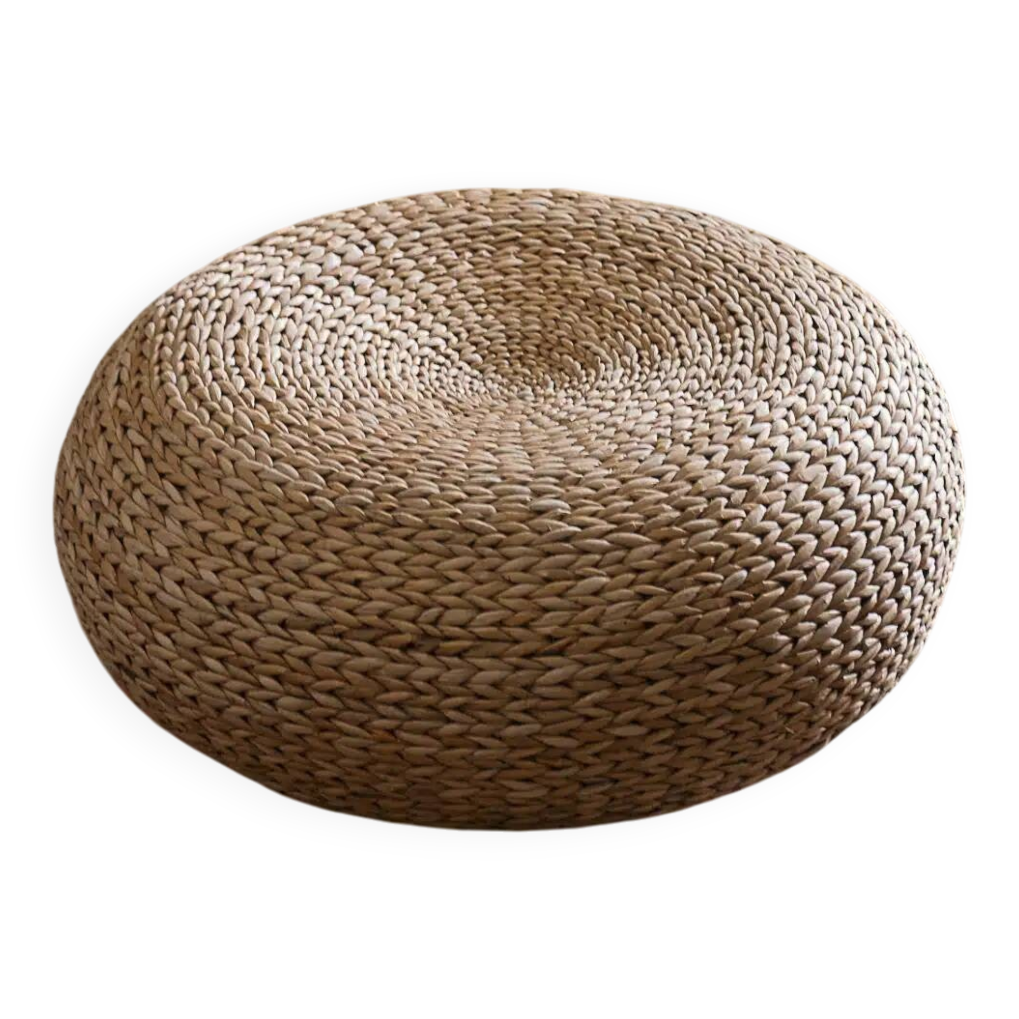 Wicker pouffe "Basile"