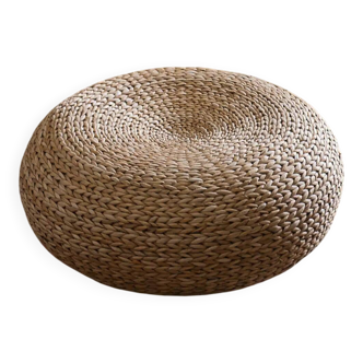 Wicker pouffe "Basile"