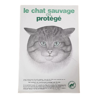 70's wild cat protection poster