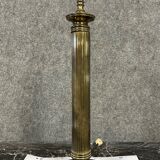 Lamp foot in gilded brass and black marble Louis XVI era around 1900