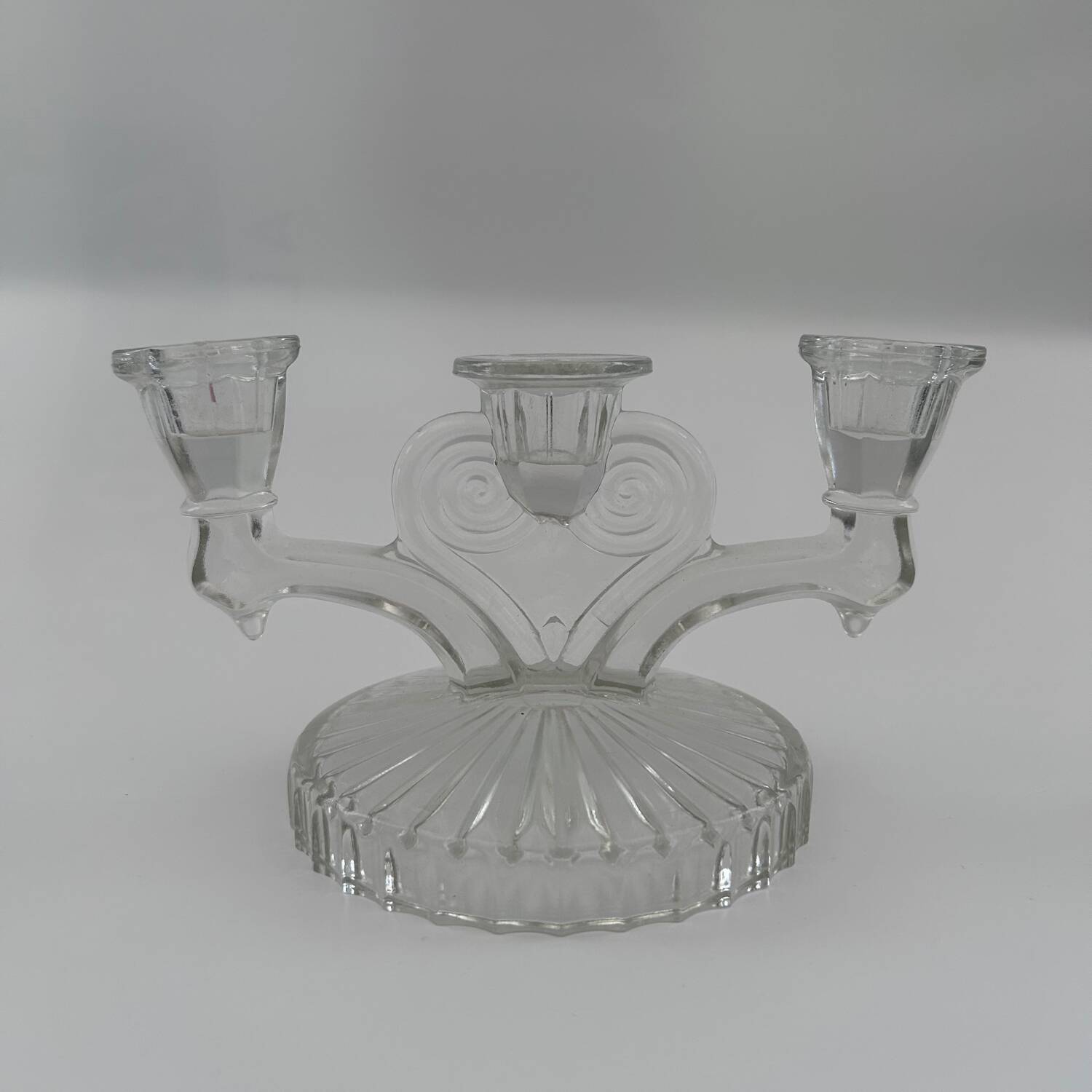 Glass candle holder