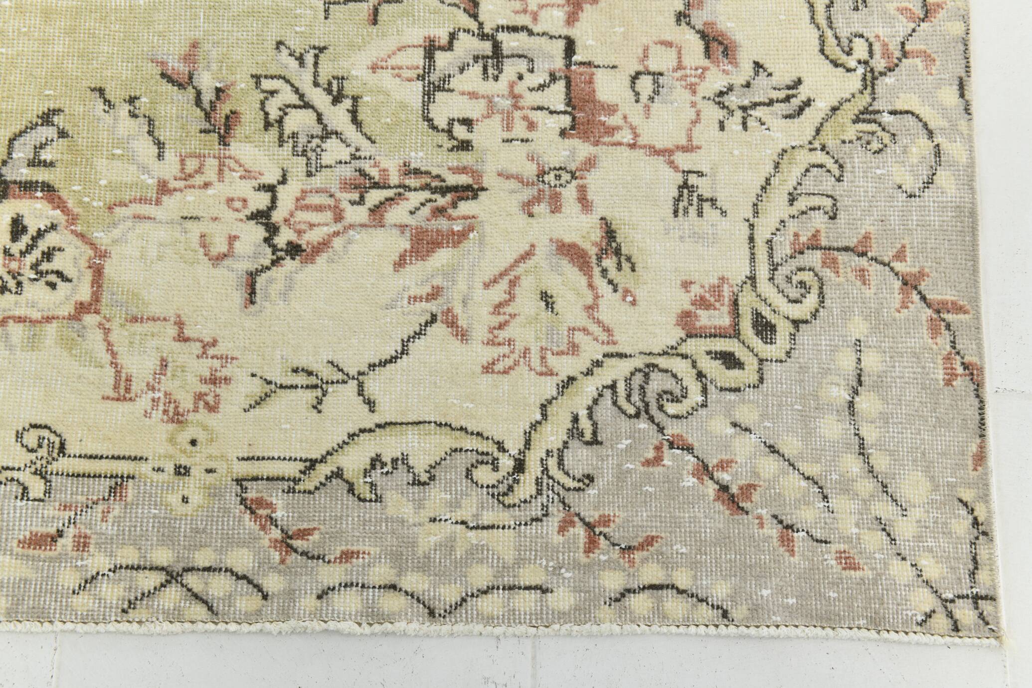 7x10 Cream Brown Oriental Vintage Area Rug, 203x308Cm SK 23587