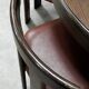 Dining Set by Luigi Vaghi for Former with Six Leather Chairs, Italy 1960's