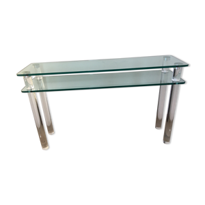 console en verre plein