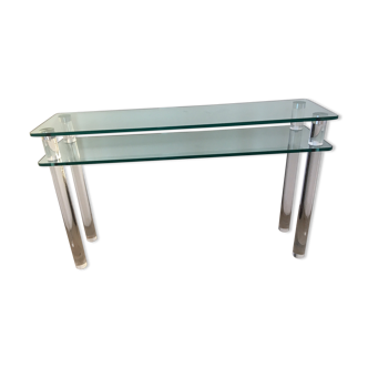 Solid glass console
