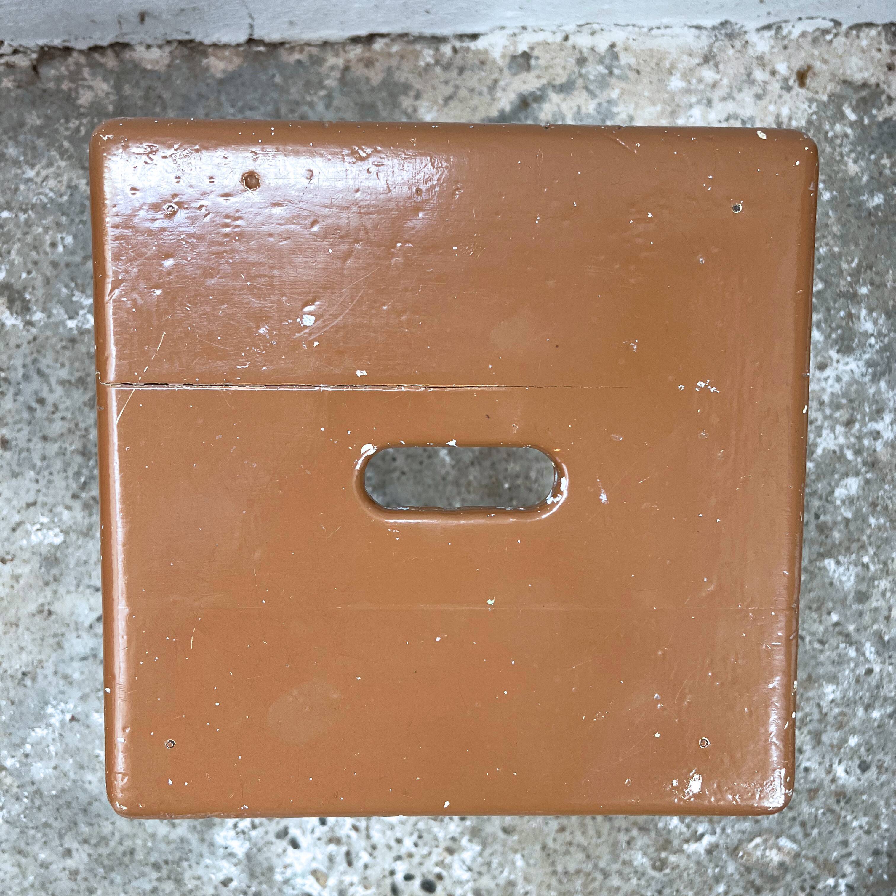 Wood milk chocolate workshop stool