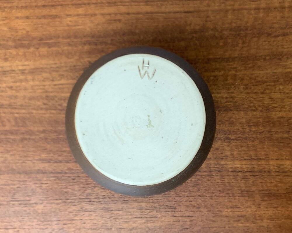 Mid-century ceramic vase signed H.W., 1960s