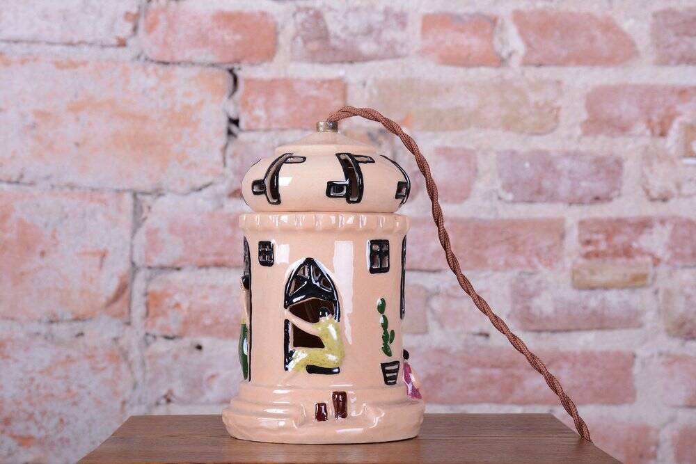 Mid-Century Table Lamp in Ceramic, France, 1980s