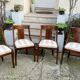 Suite de 4 chaises gondole style Empire