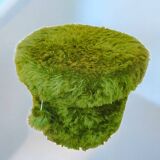 Hairy storage pouf
