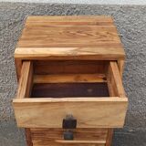 Pair of acacia bedside tables