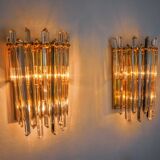 Pair of Kinkeldey wall lights, cut crystals, Germany, 1970