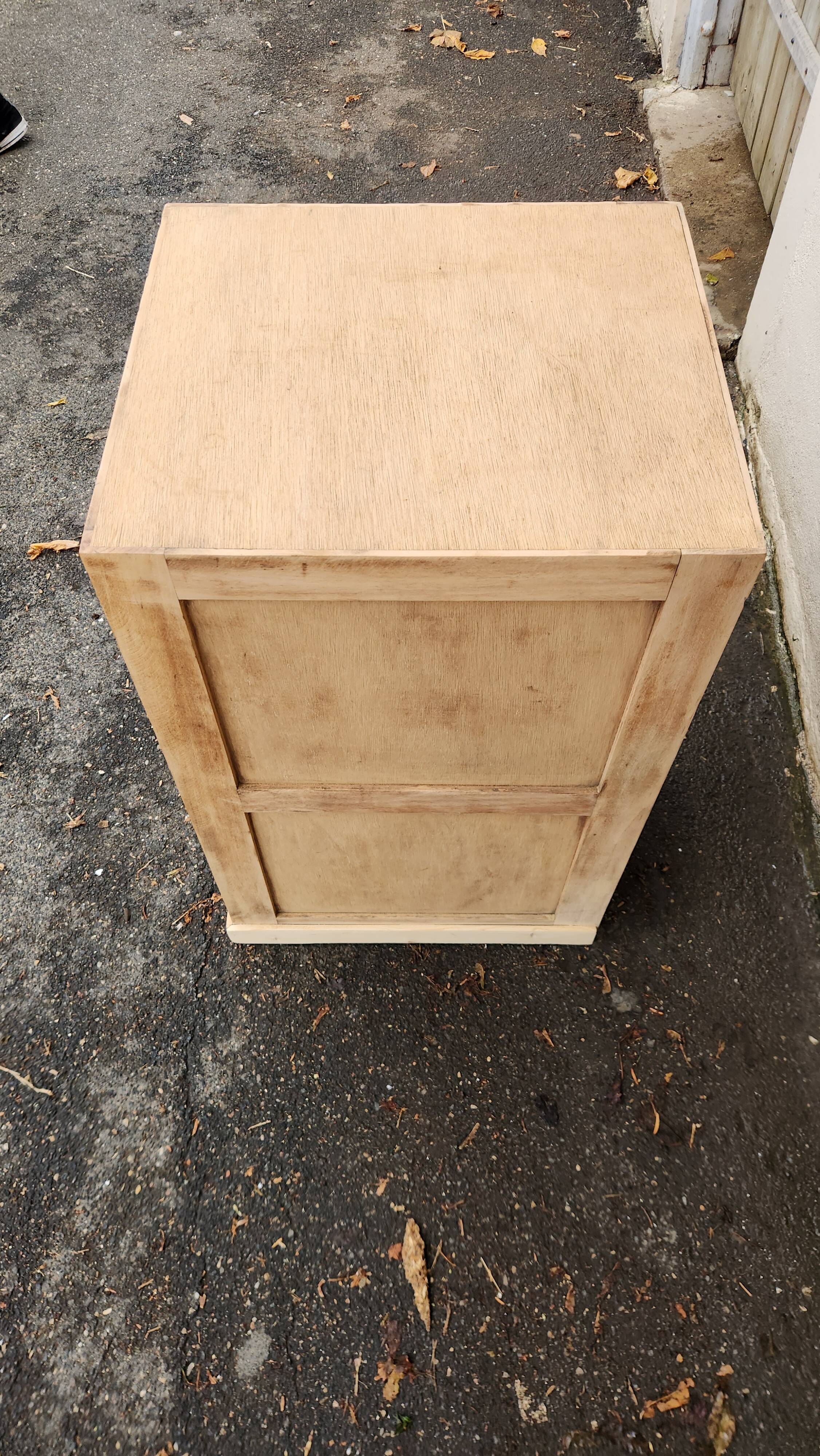 beautiful sanded beech cabinet with 4 drawers from the 1940s/50s