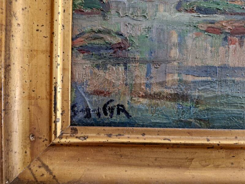 Georges Albert CYR (1880-1964) - Oil on canvas - "Lacustrine landscape" - Signed lower left