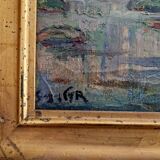 Georges Albert CYR (1880-1964) - Oil on canvas - "Lacustrine landscape" - Signed lower left