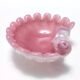 Vide poche, cendrier en opaline rose et verre Lattimo par Fratelli Toso, Italie
