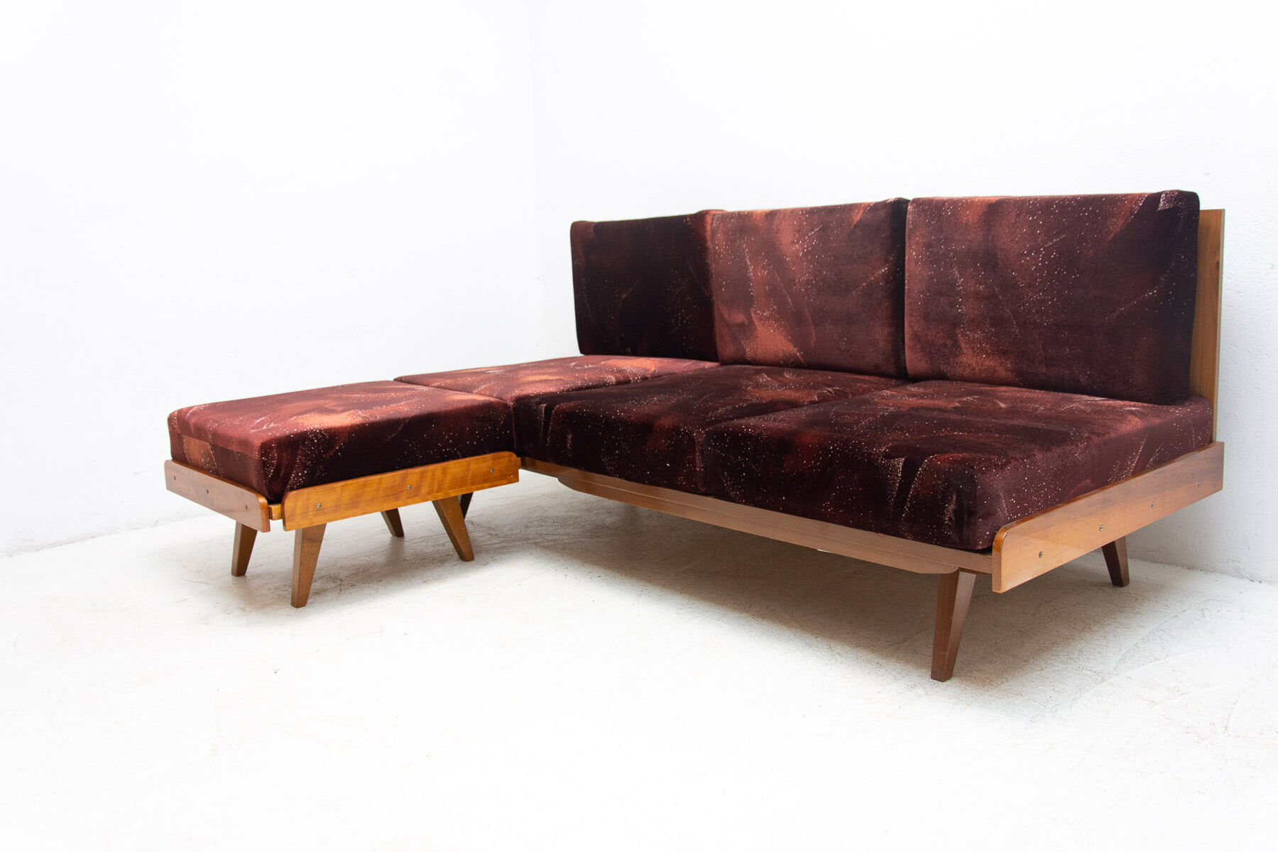Midcentury Corner Folding Sofa by František Jirák for Tatra Nábytok, 1960s, CZ