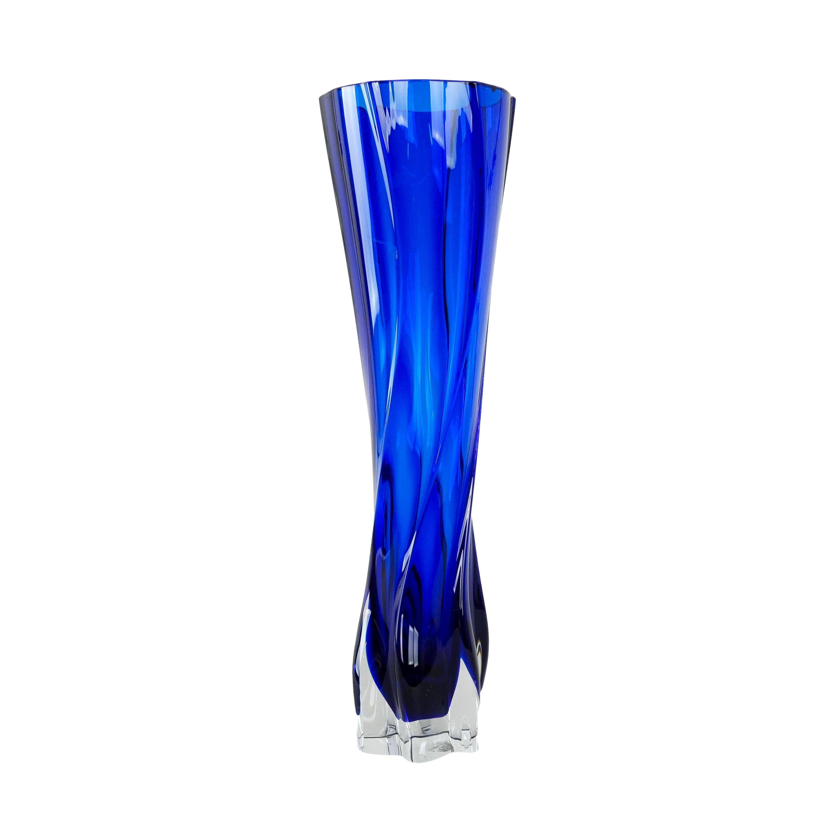 Vase Cobalt, design danois, années 1970, fabriqué au Danemark