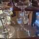 Set of 9 vintage champagne glasses in fine glass