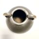 High-Quality Art Deco Burnished Silvered Brass Vase, Italy