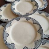 8 flat plates iron earth Salins, model Céline