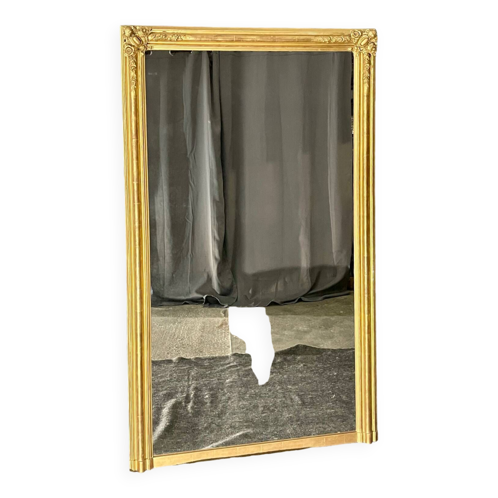 Large old 19th century mirror high 177 x 104.5 cm very good condition