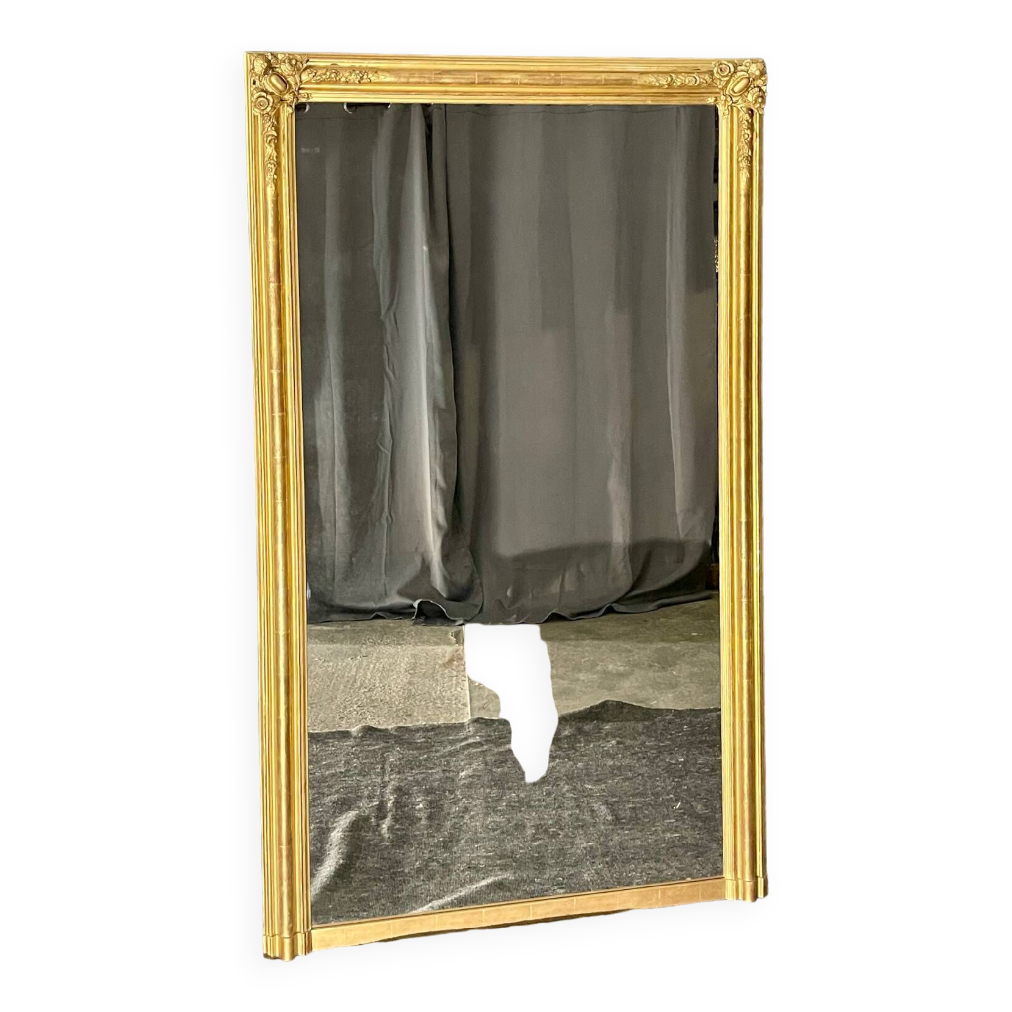 Large old 19th century mirror high 177 x 104.5 cm very good condition