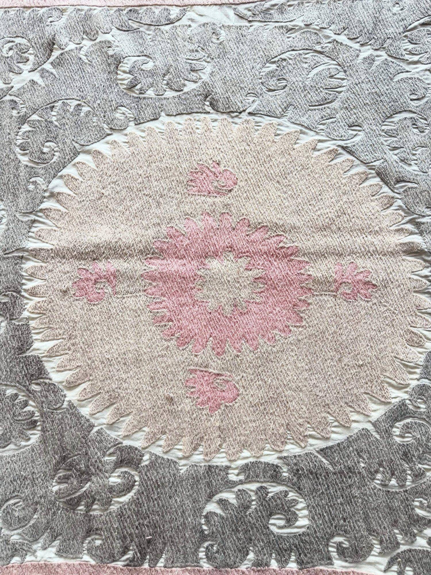 Vintage hand-embroidered tablecloth 132x143 cm