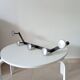 Vintage 1950s wall coat rack, wrought iron with chiselled details and solid aluminium.