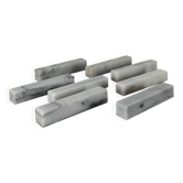 Set of 8 white marble knife holders
