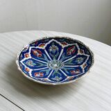Decorative plate in glazed ceramic