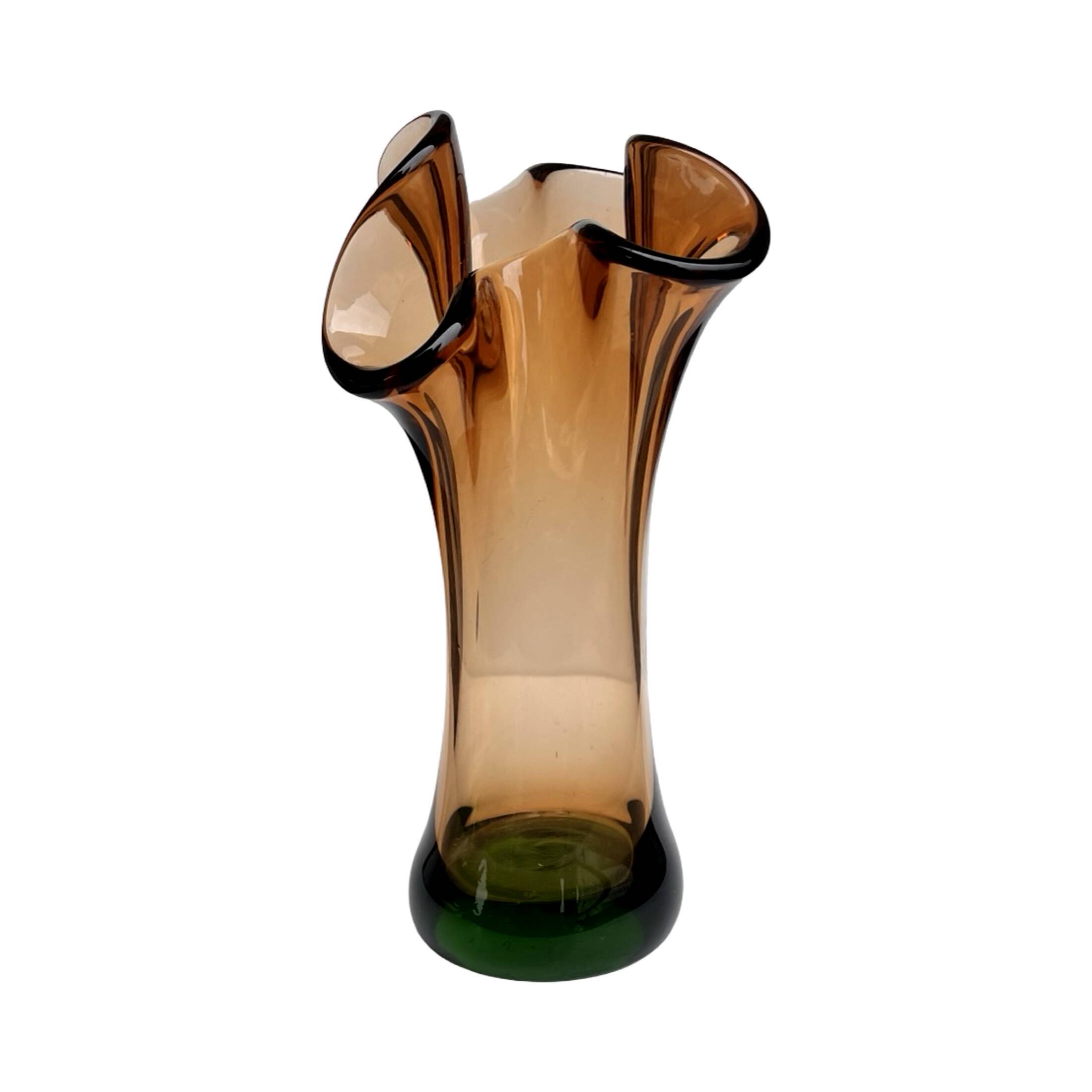 Hana Machovská vase, Borocrystal Nový Bor, Czechoslovakia, 1970s, art glass