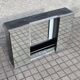 Vintage mirror cabinet in wood and chrome metal - backlit dressing table shelf 1950-1960