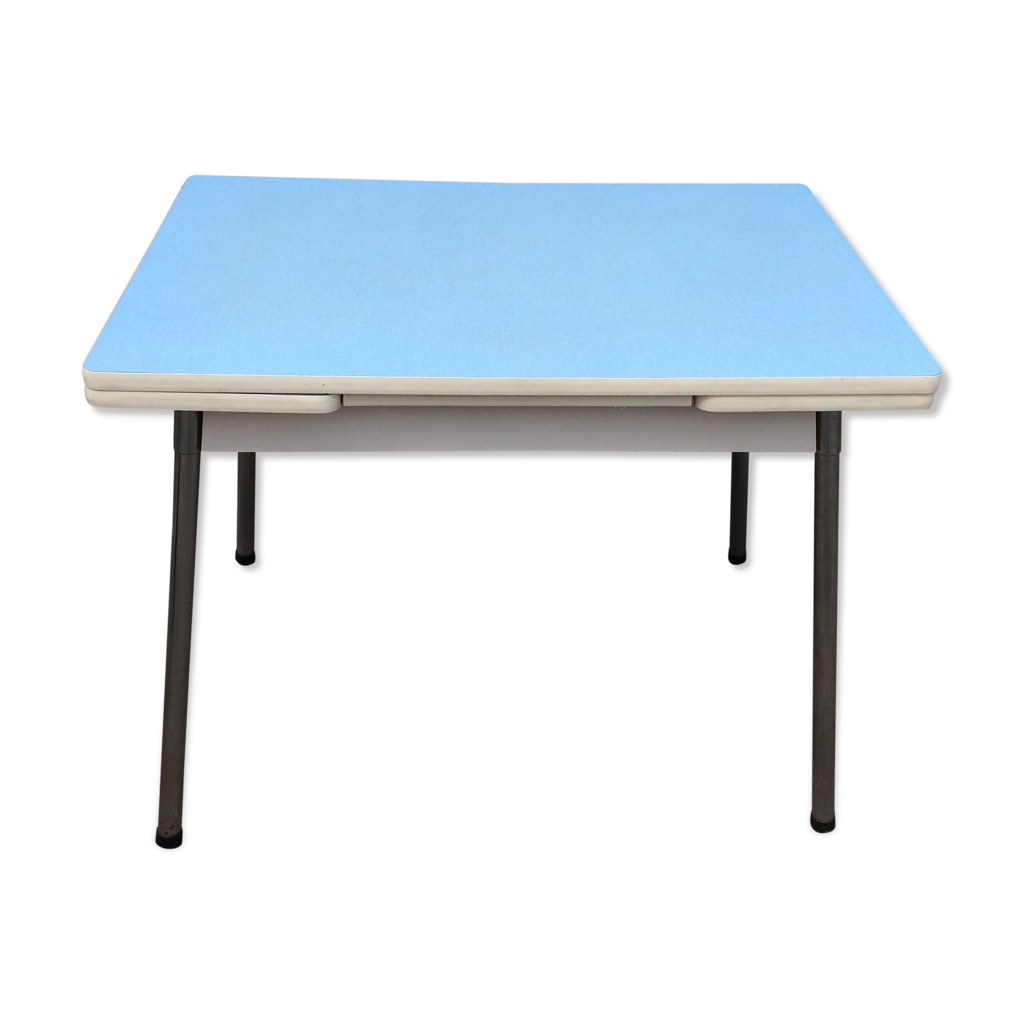 Blue formica table Selency