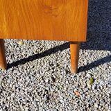 Vintage golden oak sideboard with conical legs from the 1950s