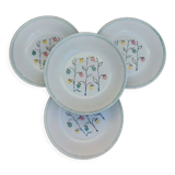 4 assiettes creuses céramique ancienne