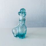 Vintage glass decanter shaped dog poodle