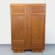 Vintage Art Deco wardrobe made of solid oak from the 1950s.