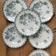 Series of 6 old flat plates “Terre de Fer”